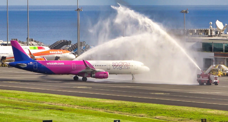 Madeira water arch multi airlines