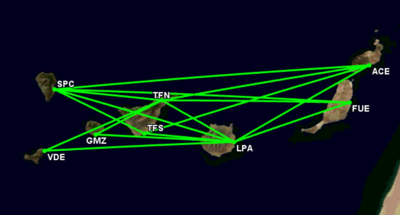 Binter Airlines Route Map