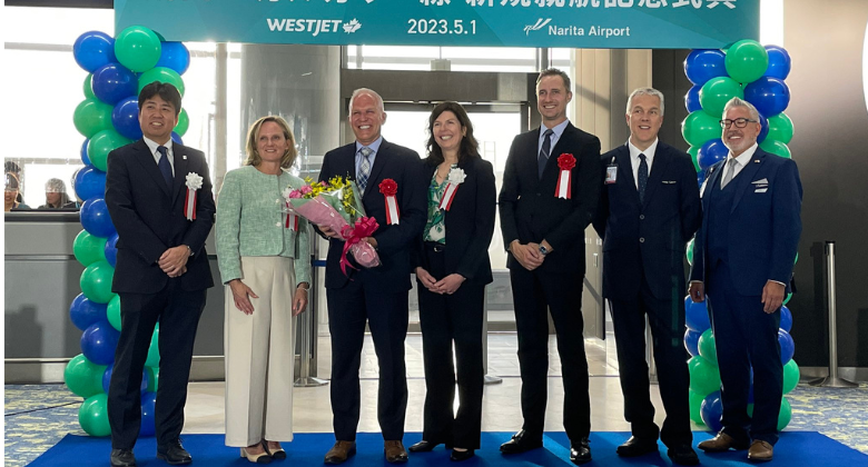 PAX - History in the making: WestJet celebrates inaugural flight from  Calgary to Tokyo