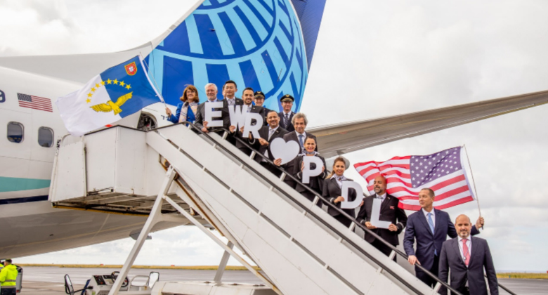 United Airlines at Ponta Delgada