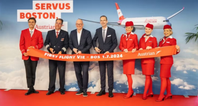 Austrian airlines from Vienna to Boston