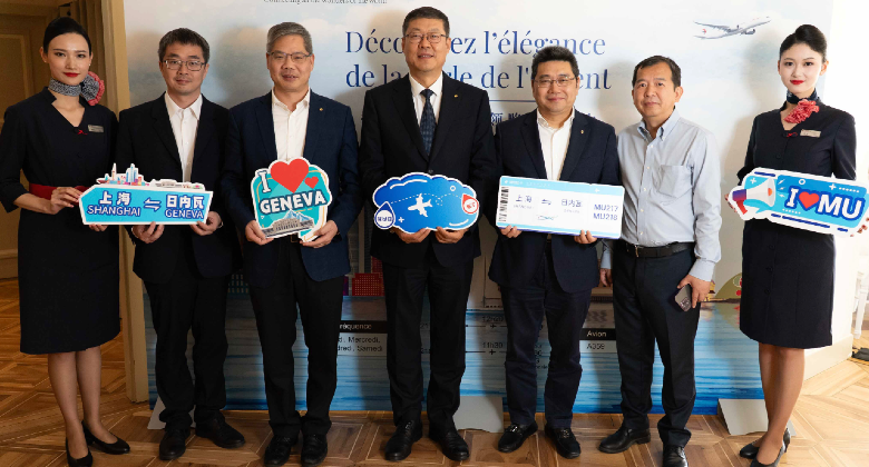 Gala dinner in Geneva with the top MU delegation from Shanghai, including Mr. Liu Texiang, President of China Eastern Group