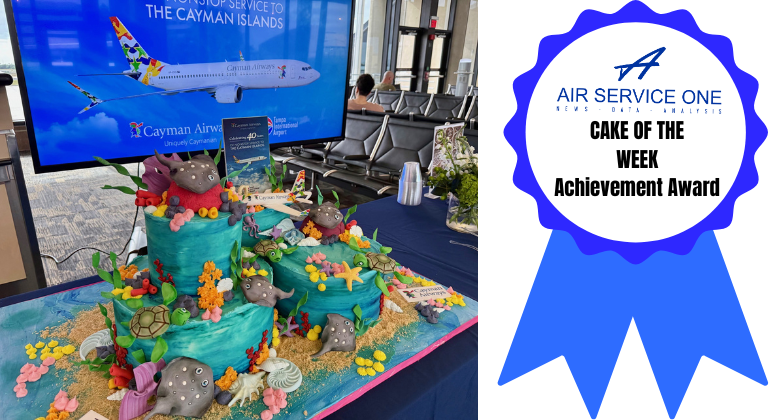 Cayman Air Achievement award cake