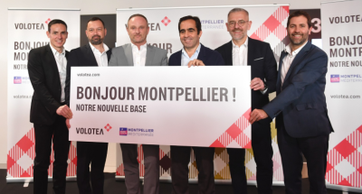 Volotea celebrating Montpellier open