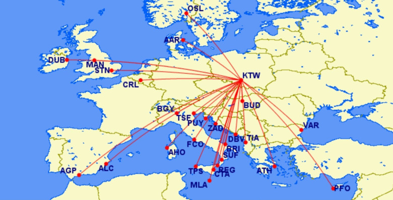 Ryanair network map