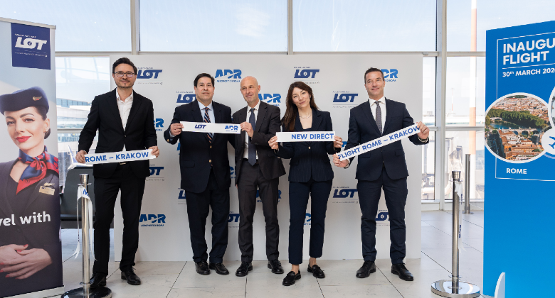 Launch of the new Rome - Krakow flight by LOT, March 2026