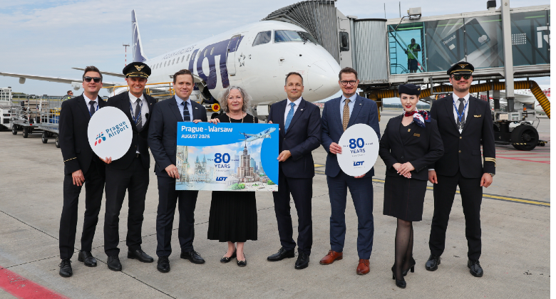 LOT 80th Anniversary Prague Airport
